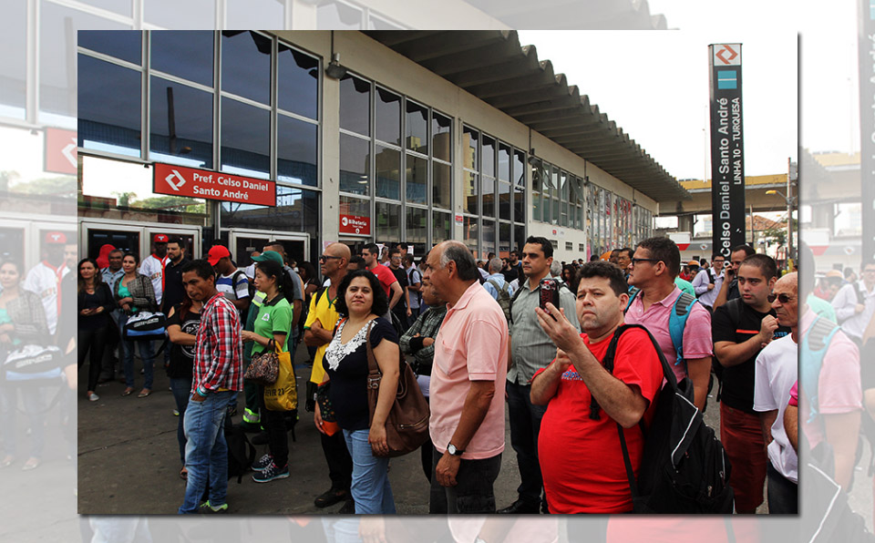 Greve para estação Prefeito Celso Daniel, em Santo André 1 cptm
