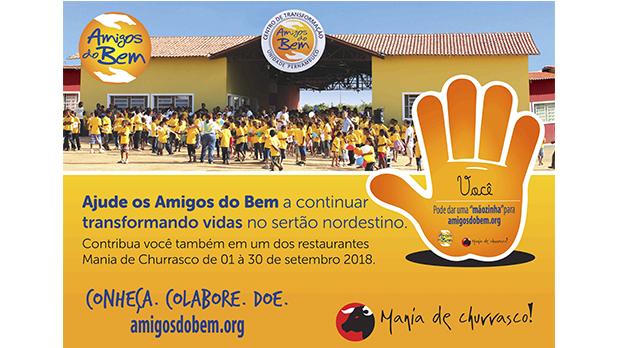 Mania de Churrasco Engaja rede em ação social em prol da ong Amigos do Bem