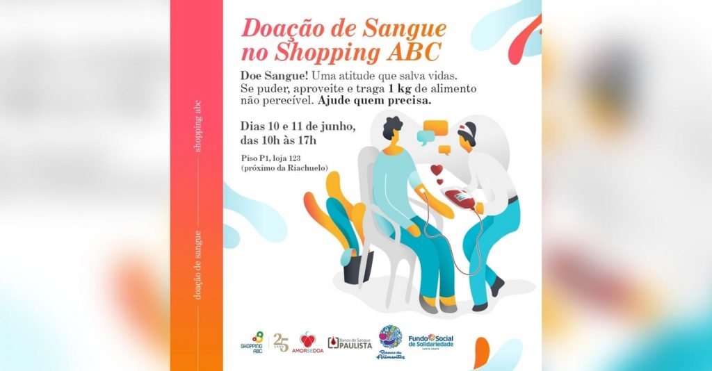 Shopping ABC e Grupo AD apoiam banco de sangue H. Hemo com campanha de coleta itinerante 1 Shopping ABC e Grupo AD apoiam banco de sangue H. Hemo com campanha de coleta itinerante