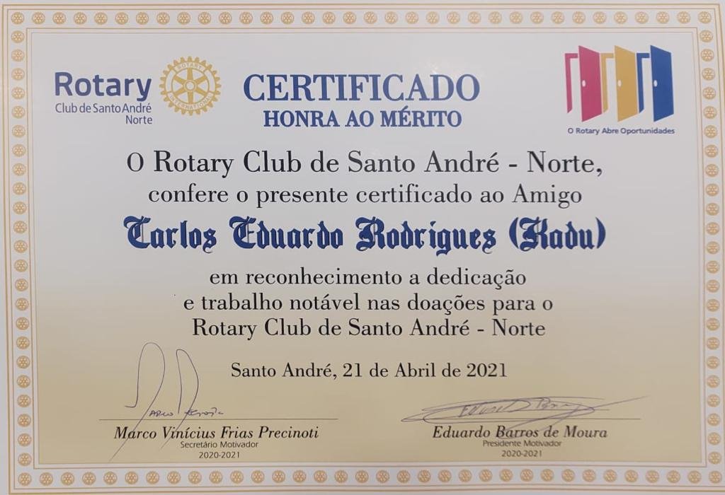 Rotary Santo André Norte faz homenagem de honra ao mérito para colaboradores da gestão 2020/2021 4 homenagemkadu3605453181888077698218.