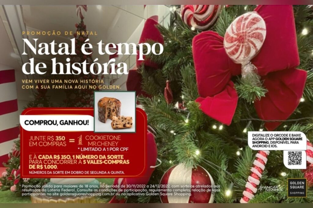 Campanha de Natal do Golden Square Shopping presenteia clientes com cookietone e sorteia vales compras 1 Campanha de Natal do Golden Square Shopping presenteia clientes com cookietone e sorteia vales compras