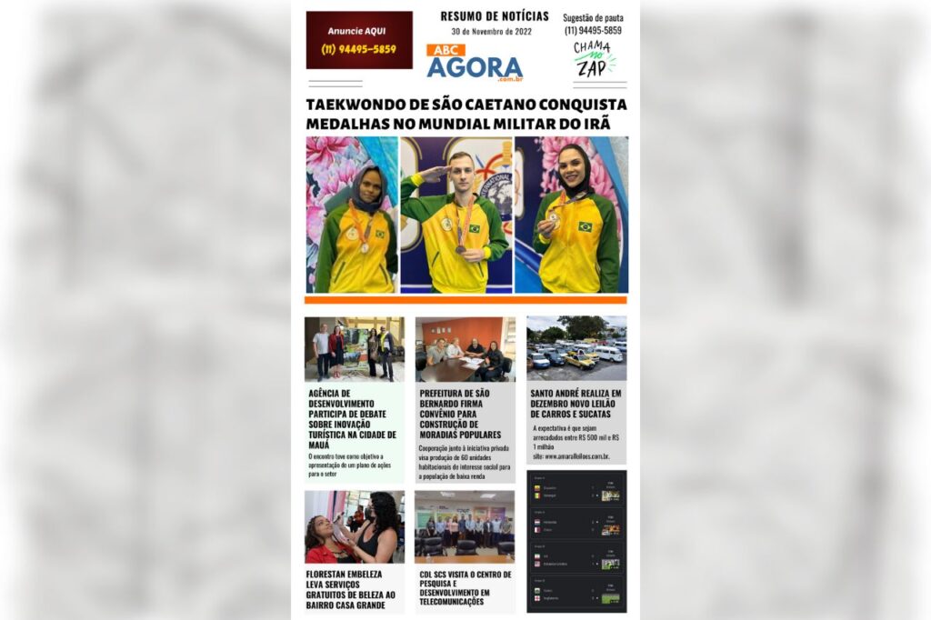 Resumo de notícias -  ABCAgora - 30/11/2022