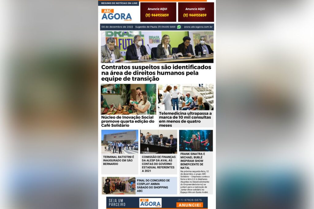 Resumo de notícias - ABC Agora - 08/12/2022