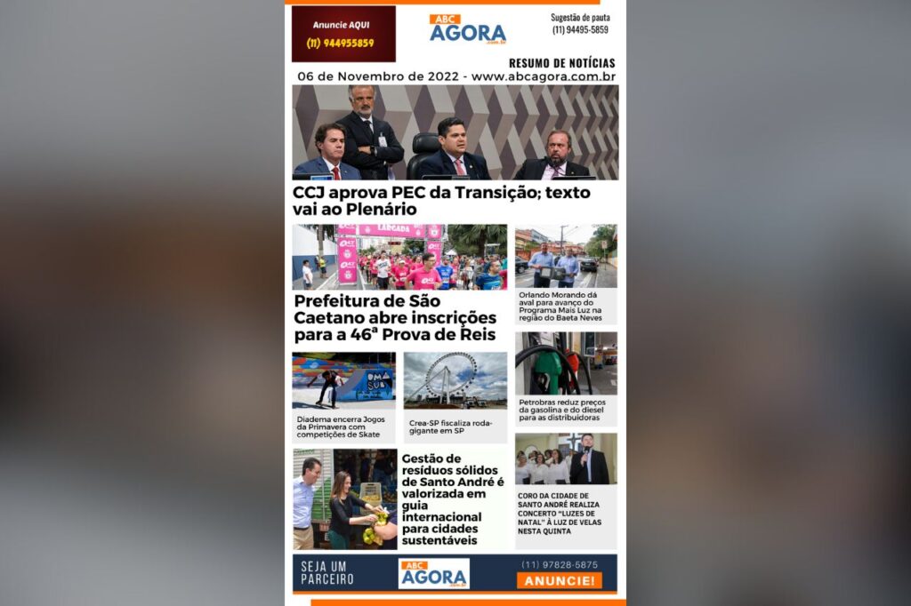 Resumo de notícias - ABCAgora - 06/12/2022