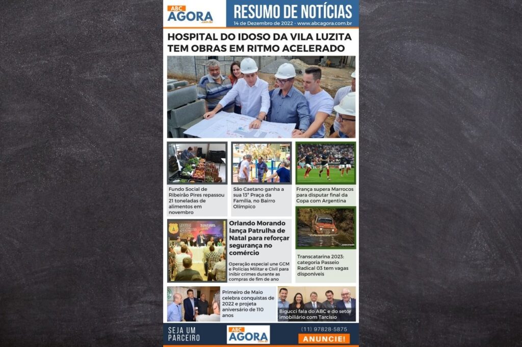 Resumo de notícias - ABCAgora - 14/12/2022