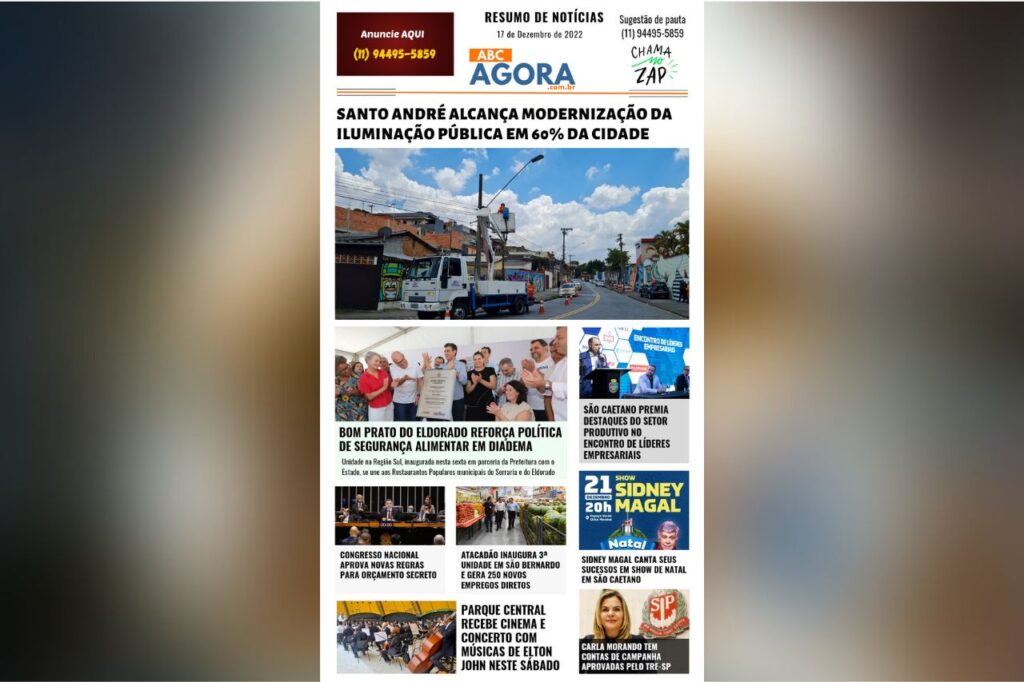 Resumo de notícias - ABC Agora - 17/12/2022