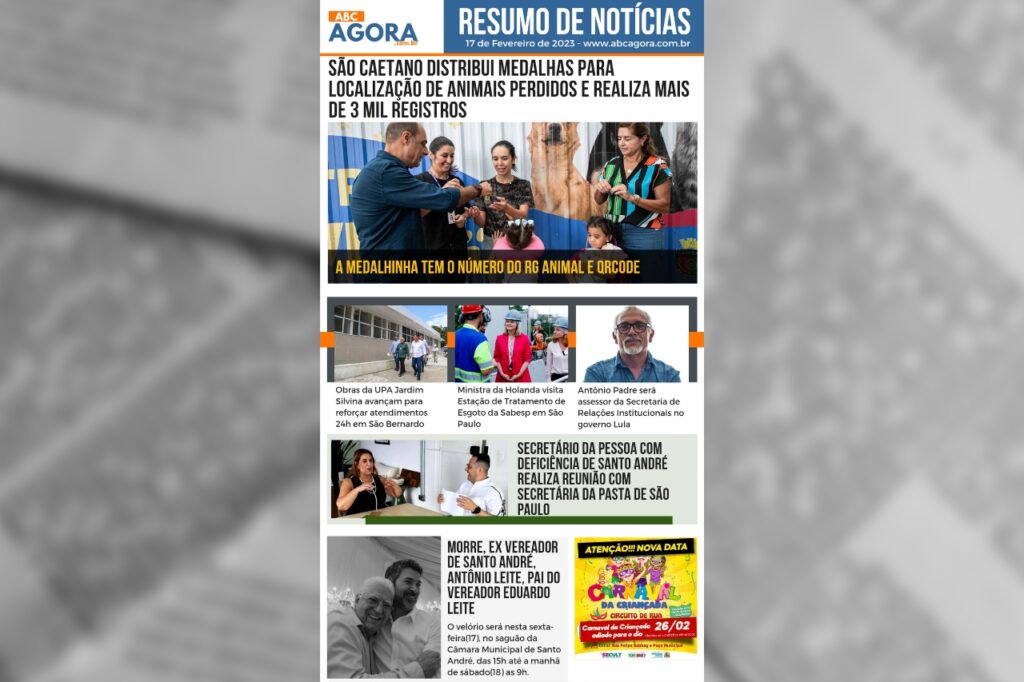 Resumo de notícias -  ABCAgora  - 17/01/2023