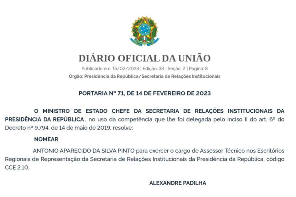 Representante do ABC no Governo Lula: Padilha nomeia Antonio Padre como assessor da Secretaria de Relações Institucionais 1 Representante do ABC no Governo Lula Padilha nomeia Antonio Padre como assessor da Secretaria de Relações Institucionais