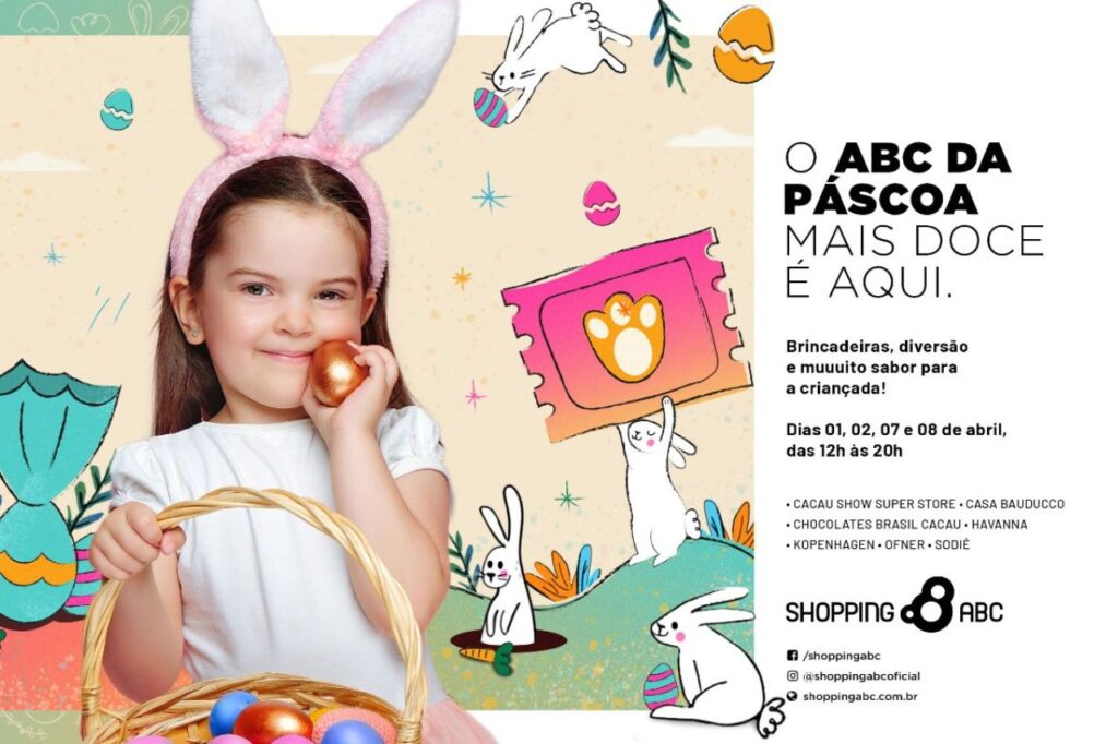 Atividades infantis gratuitas recheiam a Páscoa do Shopping ABC 1 Atividades infantis gratuitas recheiam a Páscoa do Shopping ABC