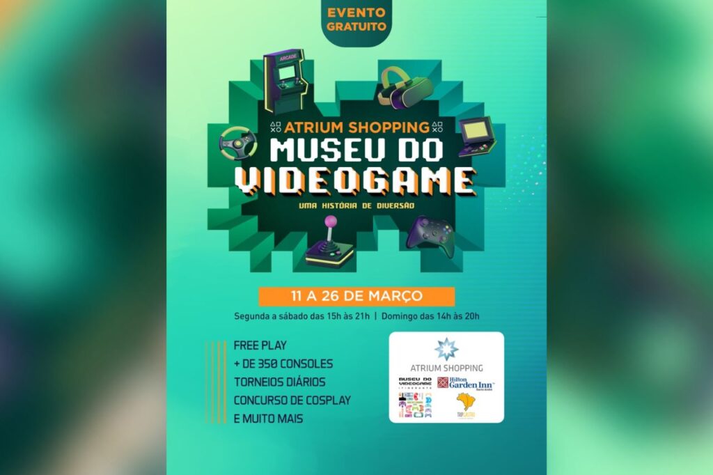 Museu do Videogame Itinerante volta ao Atrium Shopping com extensa programação e muita nostalgia 1 Museu do Videogame Itinerante volta ao Atrium Shopping com extensa programação e muita nostalgia