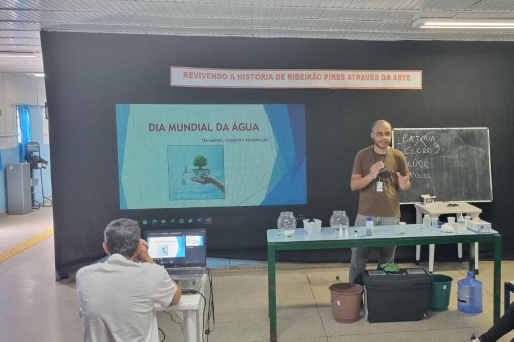Prefeitura realiza a ação do Dia Mundial d'água em escolas municipais 1 Prefeitura realiza a ação do Dia Mundial d'água em escolas municipais