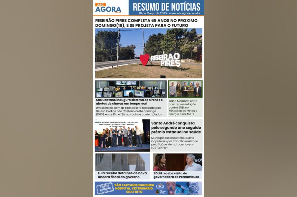 Resumo de Notícias ABC Agora - 18/03/2023 8 Resumo de Notícias ABC Agora - 18/03/2023