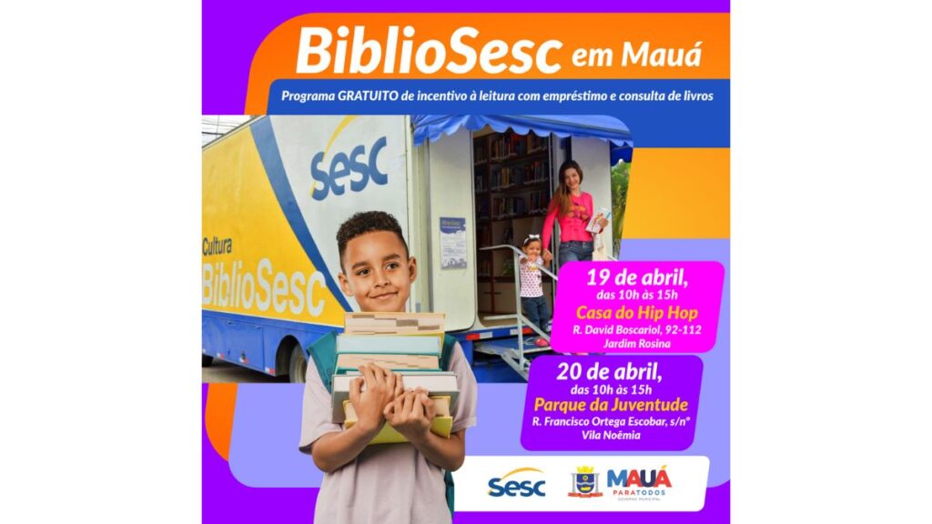 Prefeitura de Mauá e Sesc trazem biblioteca itinerante para a cidade 1 Prefeitura de Mauá e Sesc trazem biblioteca itinerante para a cidade