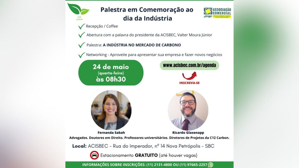 ACISBEC traz evento sobre a Indústria no Mercado de Carbono