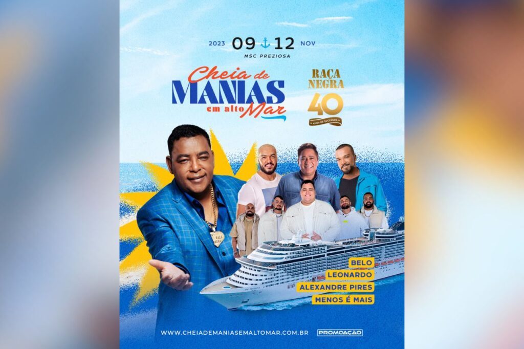PromoAção e Raça Negra anunciam "Cheia de Manias em Alto Mar", com participação de Belo, Alexandre Pires, Leonardo e Menos é Mais 1 Santo André cria central de triagem compacta para ampliar reciclagem de resíduos em eventos