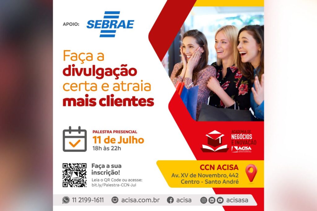 ACISA e SEBRAE realizam curso sobre divulgação de pequenos negócios