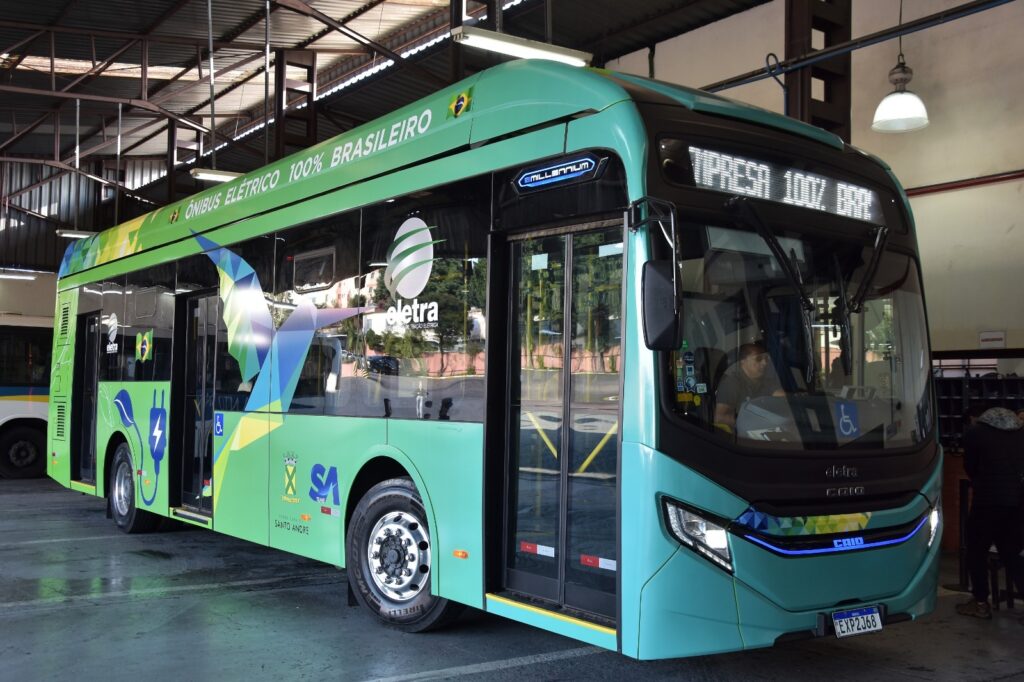 Santo André inicia testes de ônibus elétrico 100% brasileiro 1 Santo André inicia testes de ônibus elétrico 100% brasileiro