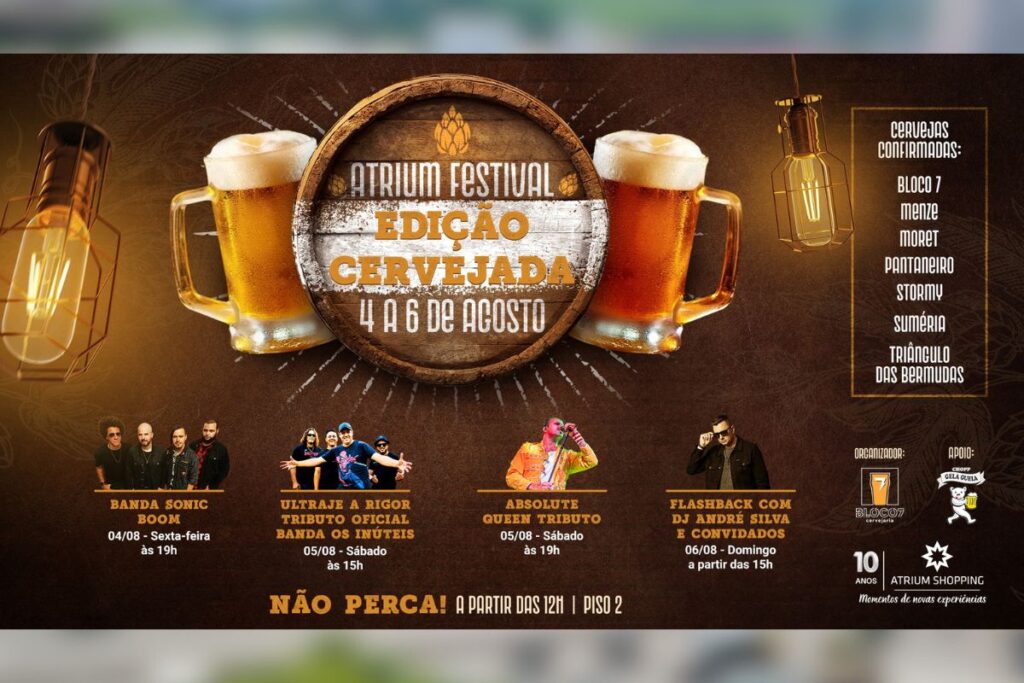 Atrium Shopping comemora Dia dos Pais com Atrium Festival - Edição Cervejada