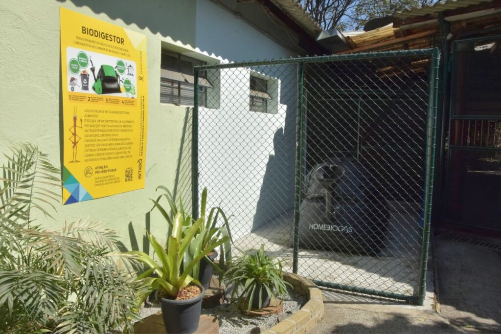 Escola de educação ambiental em Santo André usa biodigestor para gerar energia limpa