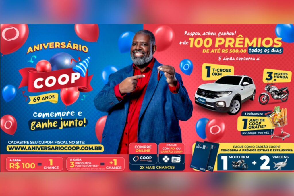 COOP realiza Campanha de Aniversário 1 COOP realiza Campanha de Aniversário