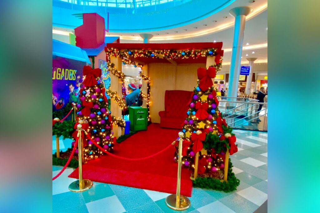 Com a chegada do Papai Noel, Mauá Plaza aposta em decoração de Natal inédita inspirada no canal Gloob