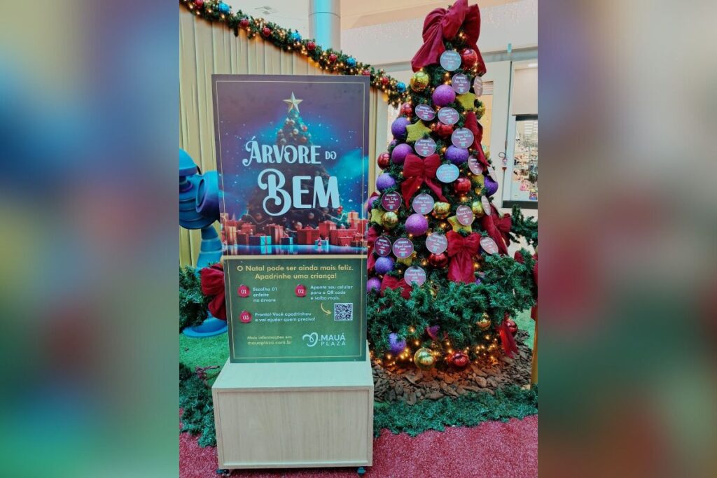 Com a chegada do Papai Noel, Mauá Plaza aposta em decoração de Natal inédita inspirada no canal Gloob