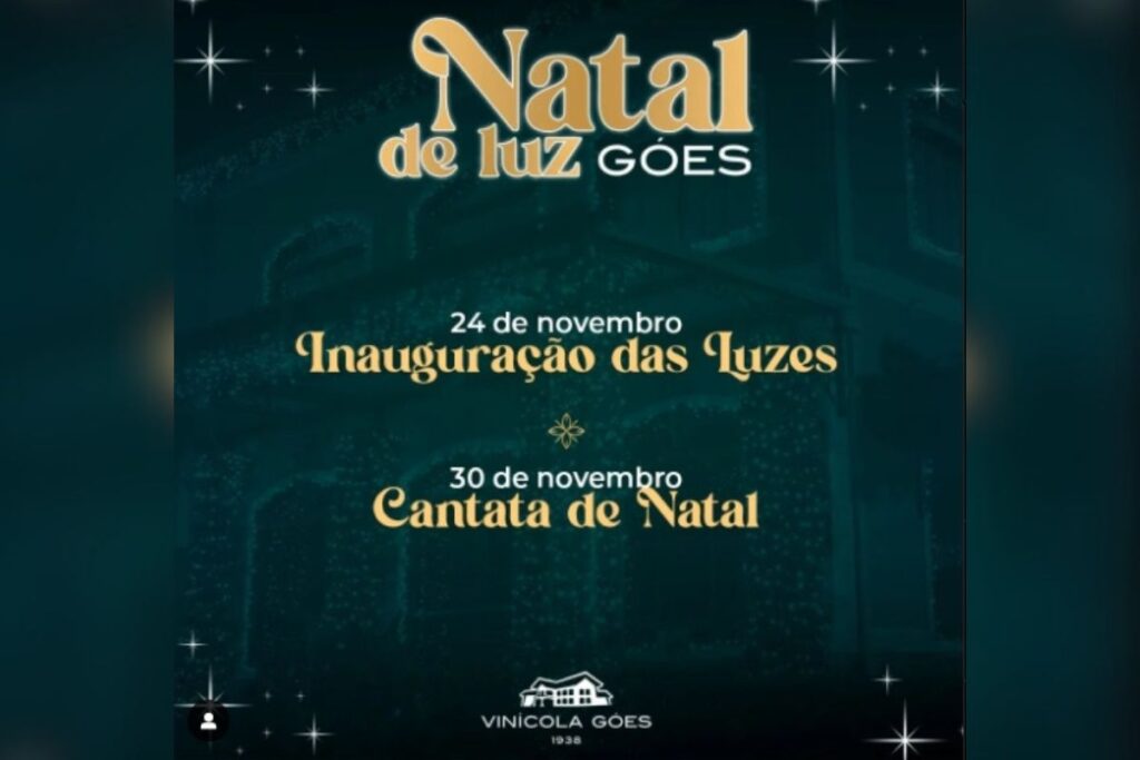 Vinícola Góes apresenta o seu calendário de comemorações natalinas