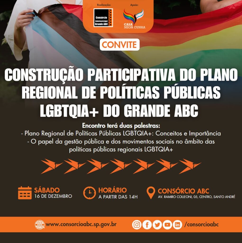 Consórcio ABC promove evento para elaboração de Plano Regional LGBTQIA+´-