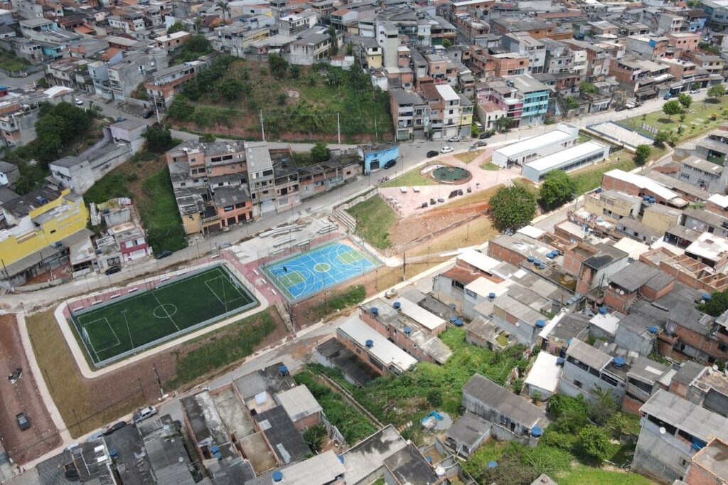 Vista aérea da Praça da Cidadania de Diadema