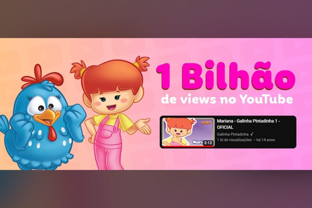 'Mariana' conta 1 bilhão! Clipe da Galinha Pintadinha atinge 1 bilhão de visualizações no YouTube