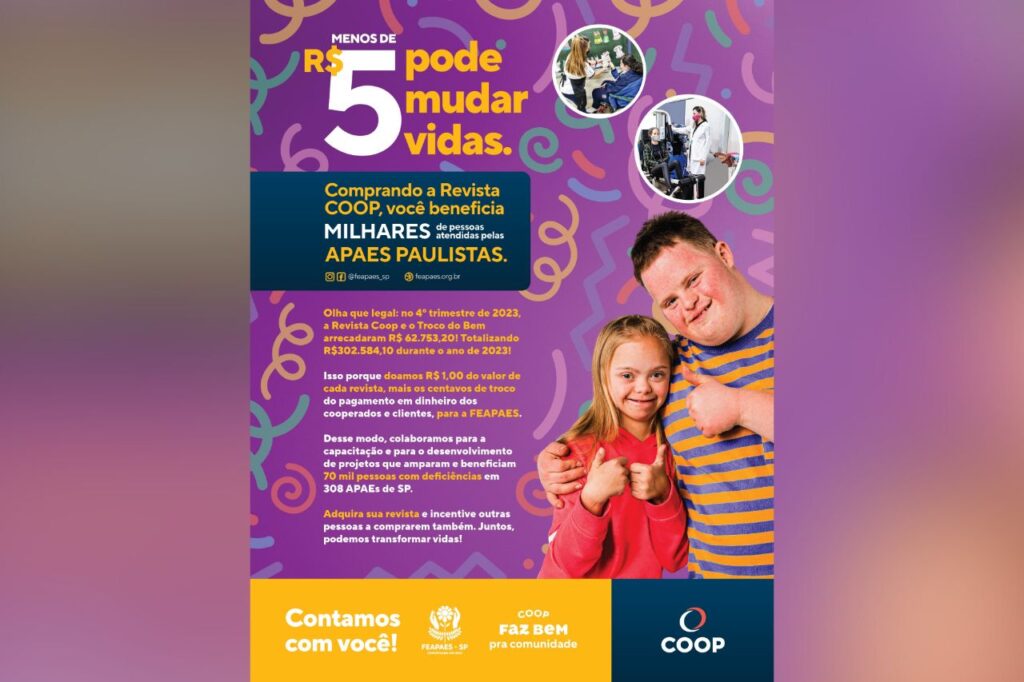 Programas sociais da COOP contribuem com a Federação das APAES do Estado de São Paulo