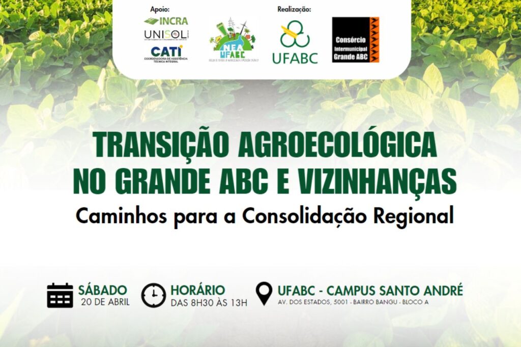 Grande ABC promove evento sobre transição agroecológica neste sábado(20)