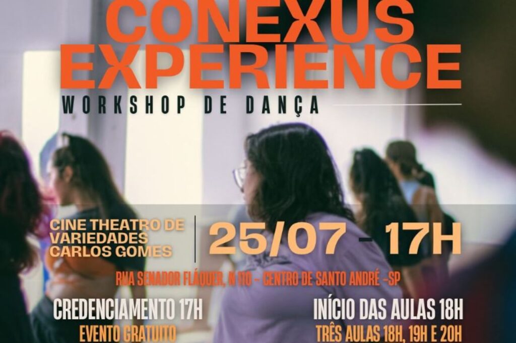 Santo André recebe workshop de dança no Cine Theatro Carlos Gomes nesta quinta 1 Santo André recebe workshop de dança no Cine Theatro Carlos Gomes nesta quinta